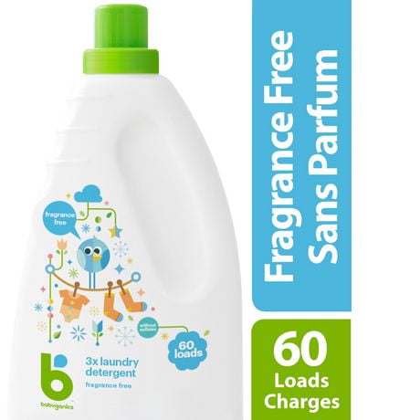 Babyganics Laundry Detergent, Fragrance Free, 1.77L