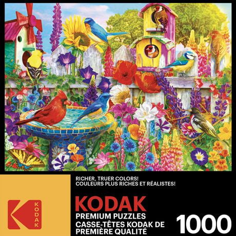 Kodak 1000 piece Puzzle by Cra-Z-Art Bird Bath Garden by Lars Stewart