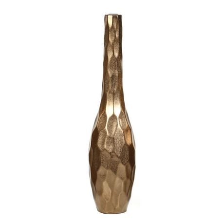 Hometrends® Skinny Ceramic Bronze Hammered Vase | Walmart Canada