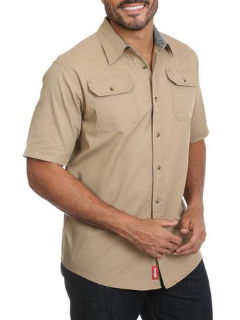 Wrangler Men's Short Sleeve Stretch Shirt | Walmart Canada