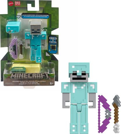 Minecraft Toys 3.25-inch Armed Skeleton Action Figure Collection ...