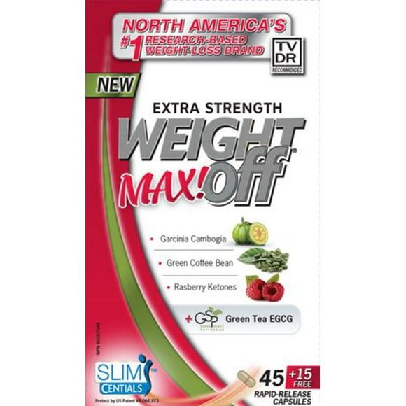Gélules pour perte de poids WeightOFF(MD) MAX! de SlimCentials 60 gélules
