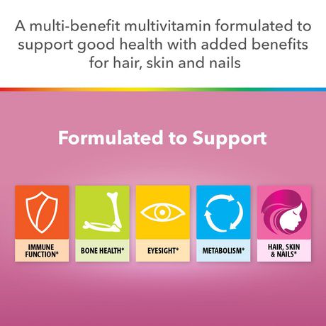 Centrum MultiGummies Multi+Beauty Multivitamin Supplement Gummies for Hair, Skin & Nails, 90 Count - image 2 of 2