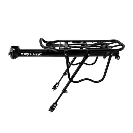 Demon Electric Universal Rear Bike Rack, High Capacity Cargo Rack, 24"-28" Fully Adjustable Luggage Rack for Bicycles