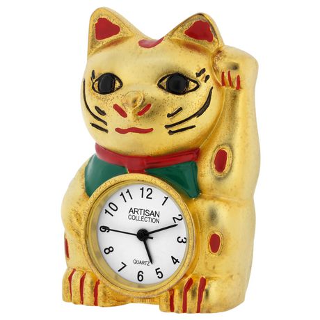 Lucky cat hot sale clock