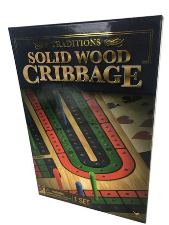 Cardinal Games Traditions Solid Wood Cribbage Folding Board Game