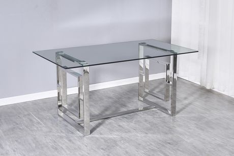 K Living Livya Dining Table Base In, Stainless Steel Dining Room Table Base