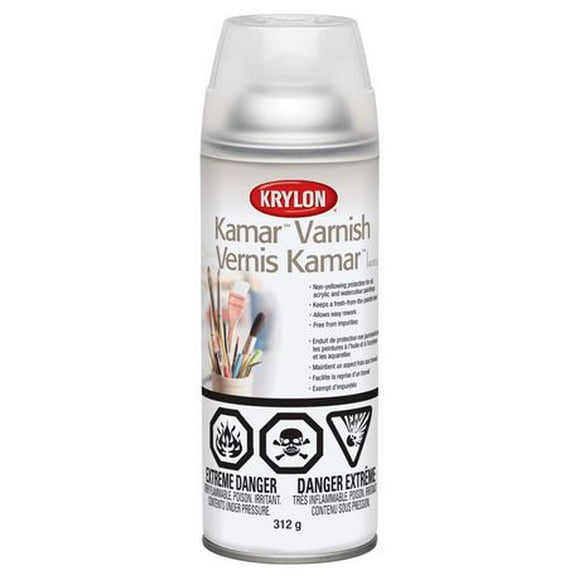 Krylon Kamar® Varnish, Krylon Kamar® Varnish - Synthetic artist varnish protects like traditional damar, without the impurities and yellowing.