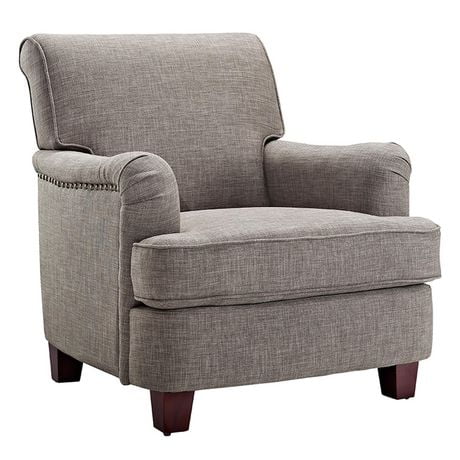 Better Homes & Gardens Grayson Upholstered Club Accent Chair, Gray ...