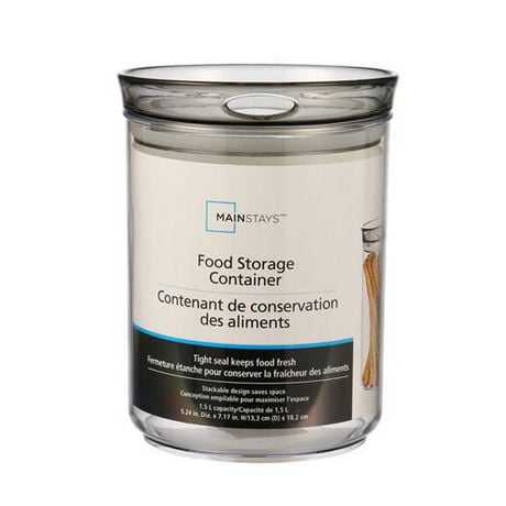 Mainstays Food Storage Container, 1.5 L, Capacity: 1.5 L