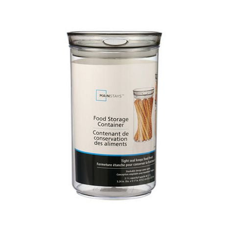 Mainstays Food Storage Container, 2.1 L, Capacity: 2.1 L