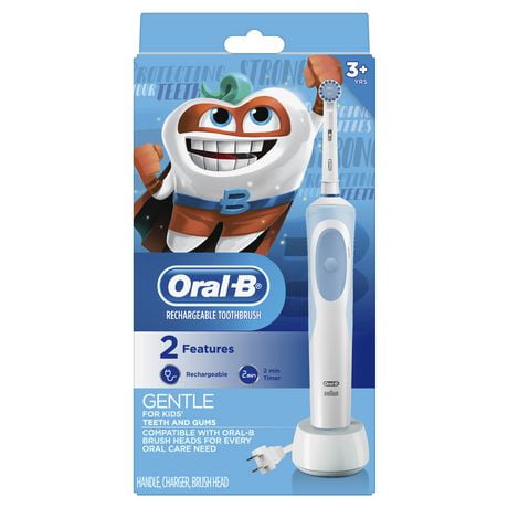 Brosse à dents électrique pour enfants Oral-B avec brossette Sensitive et minuteur, alimentée par Braun, pour les enfants de 3 ans et plus 1 unité