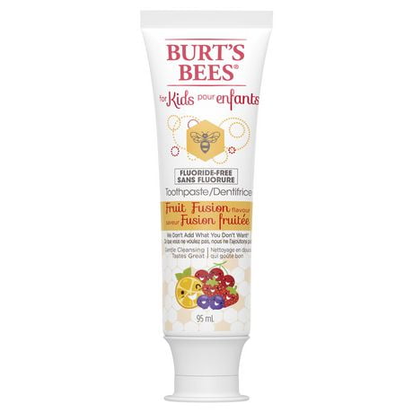 Burt's Bees Kid's Toothpaste, Fluoride Free, Fruit Fusion, 95 mL