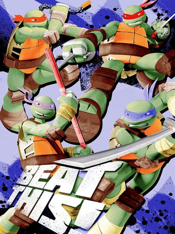 Teenage Mutant Ninja Turtles Group Shot Green Rubber Strap Watch
