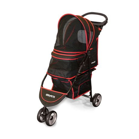 Gen7Pets Regal PLUS™ Pet Stroller - Black/Red