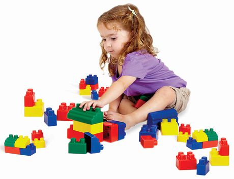 Edushape Mini EduBlocchi - 52 Pezzi Di Mattoncini Morbidi E Flessibili Per Bambini Dai 12 Mesi