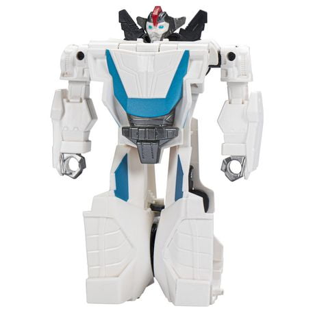 Transformers Toys EarthSpark 1-Step Flip Changer Wheeljack 4-Inch Action Figure, Robot Toys for Ages 6 and Up