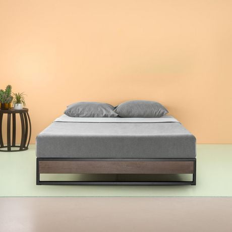 ZINUS Suzanne 10” Metal and Wood Platform Bed Frame / Wood Slat Support ...