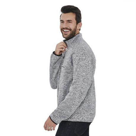 fleece collar quarter sweater zip george stand men