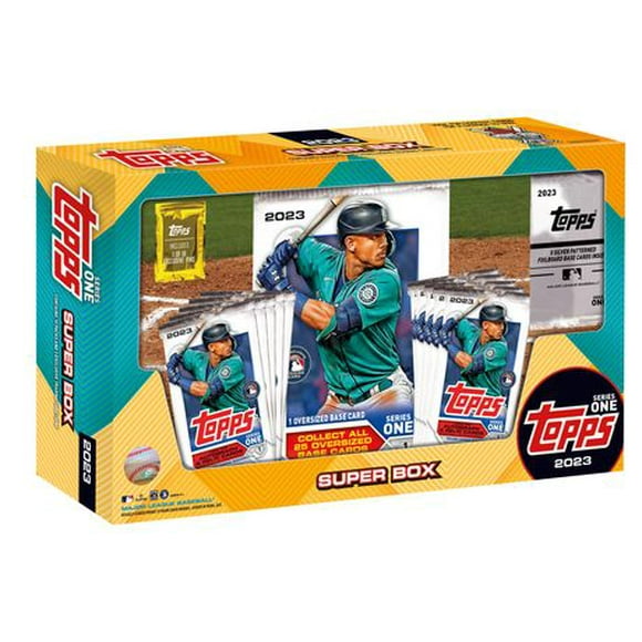2023 Topps Series 1 MLB Baseball Collector's Super Box Trading Cards | Exclusive Silver Patterned FoilBoard Cards!