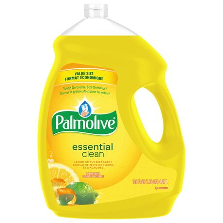 Palmolive Essential Clean Liquid Dish Soap, Lemon Citrus Zest Scent - 4.27 L, Palmolive Essential Clean Liquid Dish Soap