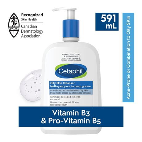 Cetaphil Oily Skin Cleanser | Gentle Foaming Daily Facial Cleanser | Ideal Face Wash for Sensitive, Combination to Oily Skin | Dermatologist Recommended, 591ml