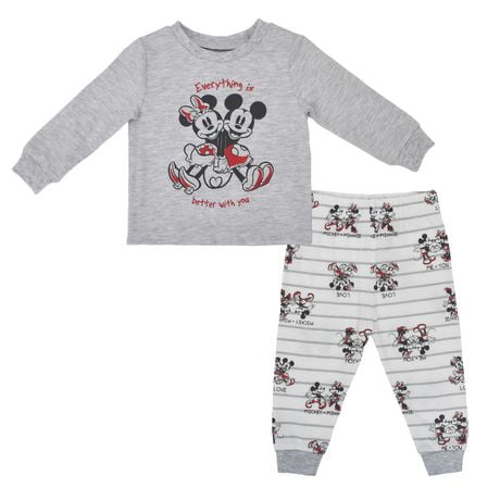 Disney Mickey & Minnie ensemble Pyjamas Unisexe Tailles: 2T - 5T