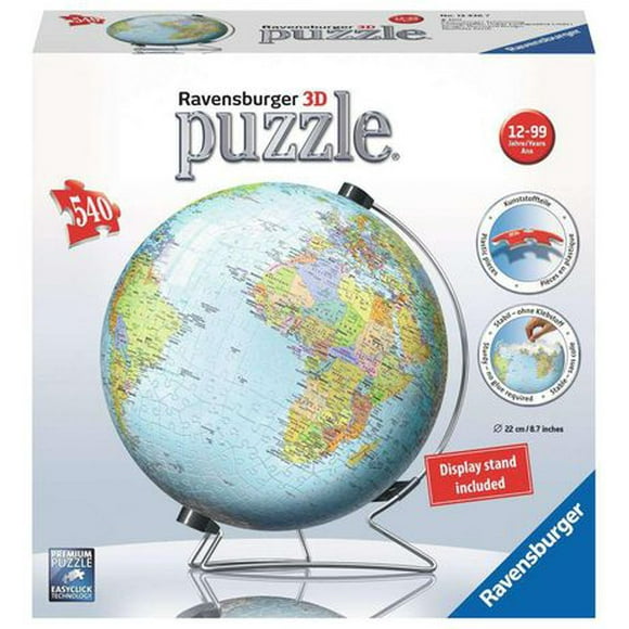 Ravensburger - Globe 3D casse-têtes 540 pc (en anglais seulement)