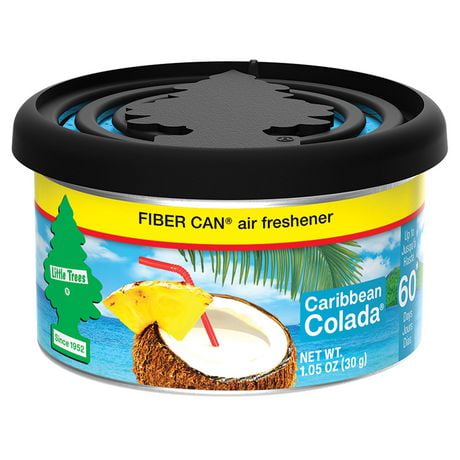 Little Trees Fiber Can Caribbean Colada 1.05oz, LT Fiber Can Caribbean Colada