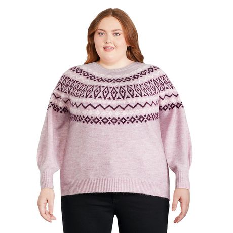 Plus size fair isle on sale cardigan