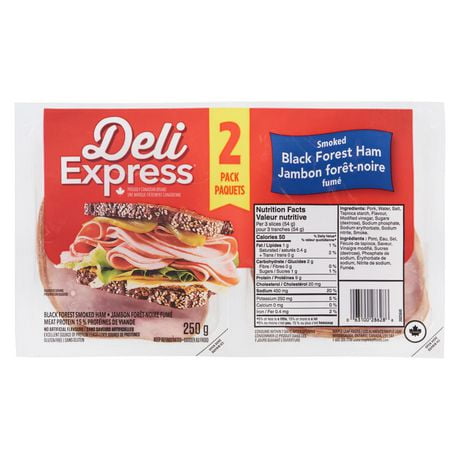 Deli Express Smoked Black Forest Ham, 250 g
