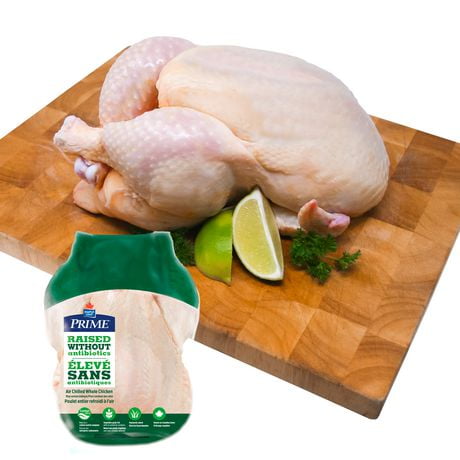 Prime Whole Chicken Raised Without Antibiotics, 1 Whole Chicken