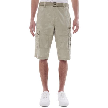 Dark Black Men's Belted Cargo Capri Short | Walmart Canada