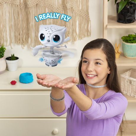owleez 6046148 flying baby owl interactive toy with lights and sounds