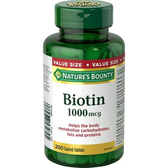 Compirimés enrobés Nature's Bounty Biotine 200 comprimés