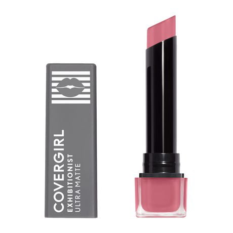 COVERGIRL Exhibitionist Ultra Matte Lipstick, no cracking, no flaking, increases lip moisture by up to 40%, lasts up to 24h, 100% Cruelty-Free, Richly colored matte lipstick