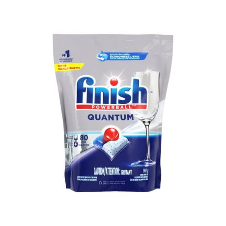 Finish Dishwasher Detergent, Quantum Max, Fresh, Mega Value Pack, 80 Tablets, Shine and Glass Protect, Dishwasher Detergent