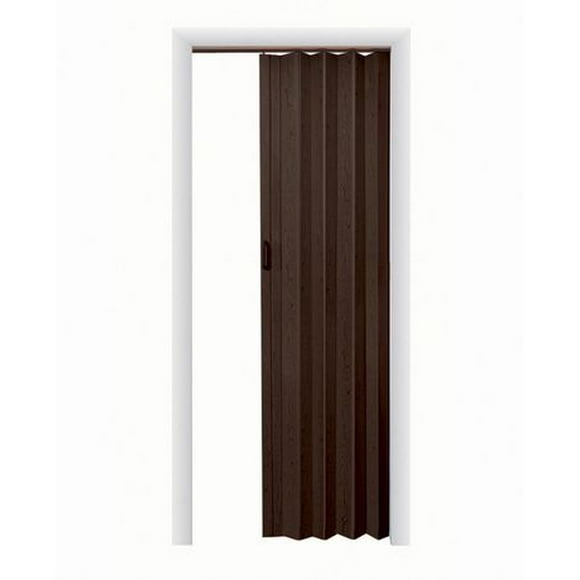 Home Style Plaza Vinyl Accordion Door, 36" X 80", Espresso