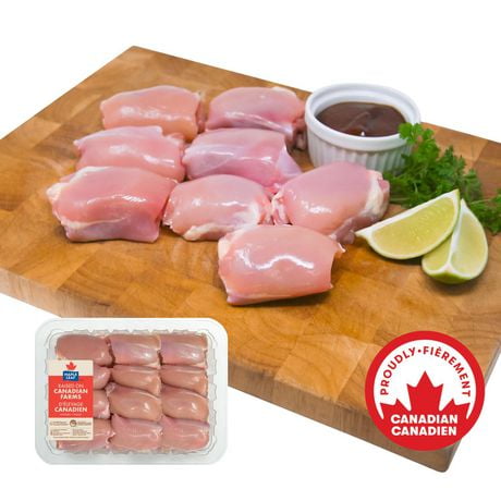 Hauts de cuisse de poulet désossés sans peau Maple Leaf, 12 hauts de cuisse, 0,93 - 1,14 kg