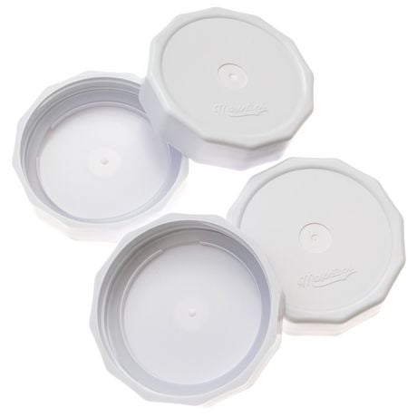 Masontops Tough Tops, Regular Mouth, 4-Pack, Strong, reusable, dishwasher-safe Mason jar lids.