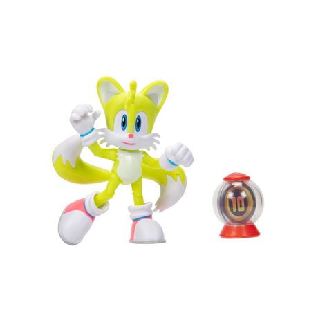 SONIC 4" Figures - Tails with Super Ring Item Box