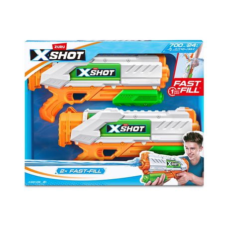 X-Shot Water Fast-Fill Double Water Blaster Pack, By Zuru
