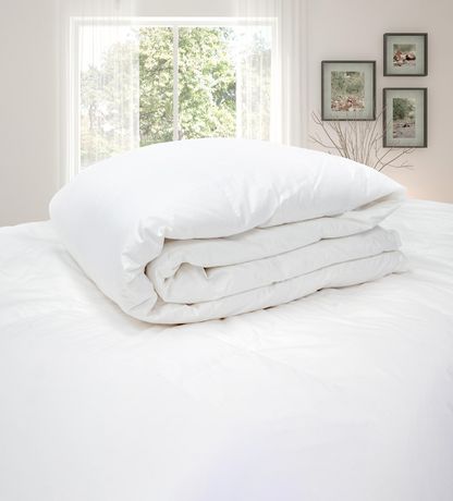 400 TC Shell 100% Cotton Made in Canada Canadian Down & Feather Co All Season Weight Hutterite White Down Comforter Double Size 