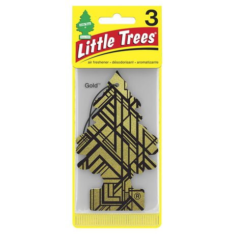 LITTLE TREES air freshener Gold 3-Pack, LT AF Gold 3-Pack