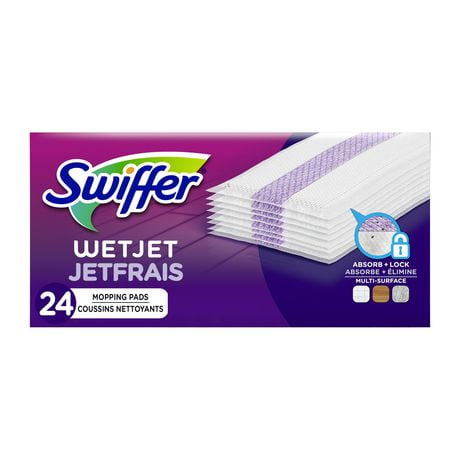 Swiffer WetJet Spray Mop Multi-Surface Floor Cleaner Pad Refill, 24CT