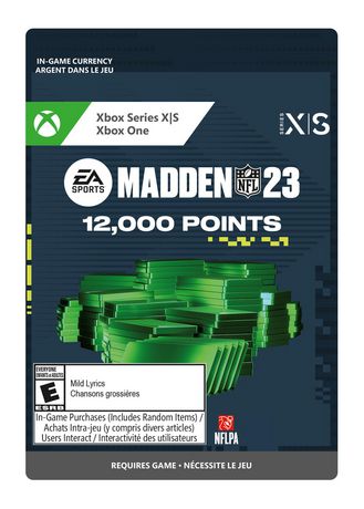 Xbox Series X, S and Xbox One MADDEN NFL 23: 12000 Madden Points [Download]