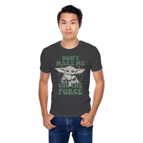 Star Wars The Mandalorian T-shirt à manches courtes Grogu Force pour hommes Tailles: P-TG