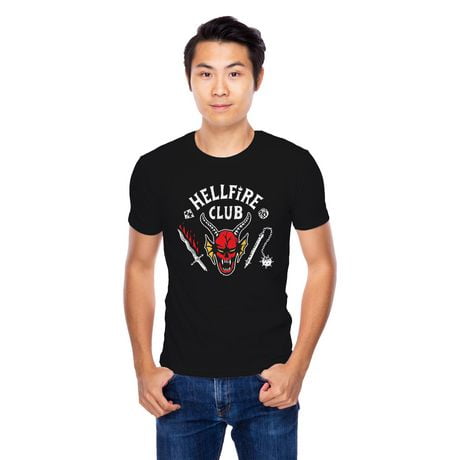 Stranger Things Men's Hellfire Club Short Sleeve T-Shirt, Sizes: S-XL
