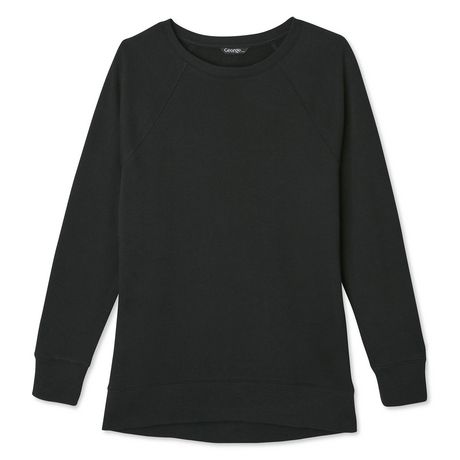 womens black tunic sweatshirt