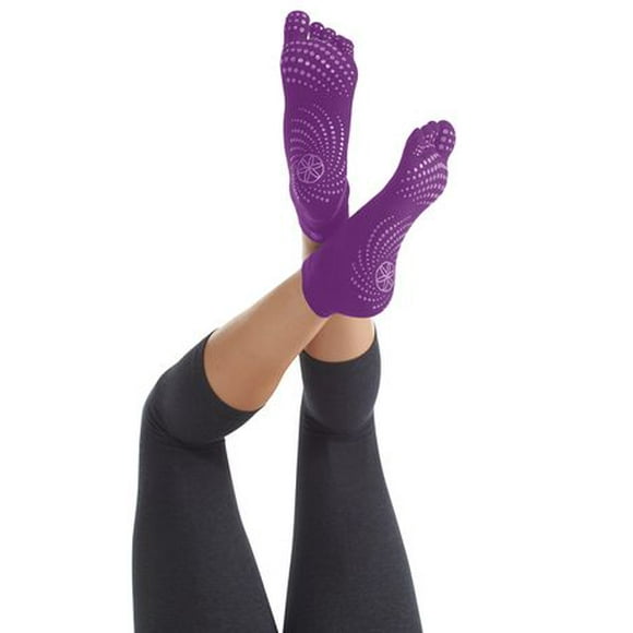 Gaiam Grippy Yoga Socks - S/M - Sparkling Grape